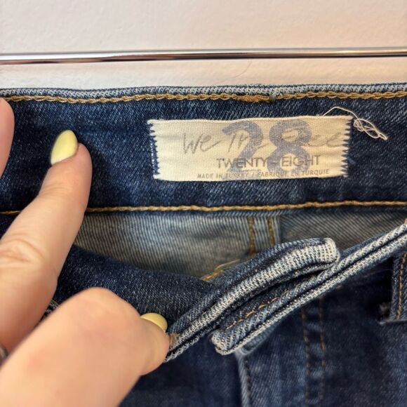 Free People, We the Free, High Rise Dark Wash Skinny Jeans Size 28 OB893288 - Picture 8 of 13